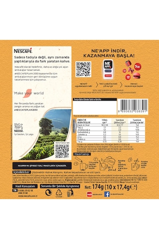 Nescafe 3 ü 1 Arada Sütlü Köpüklü Kahve 10'lu 150 G