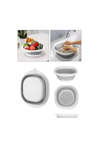 Orret Home Katlanabilir Silikon Badya,akordiyon Plastik Leğen,katlanabilir Leğen 31x31 Genel
