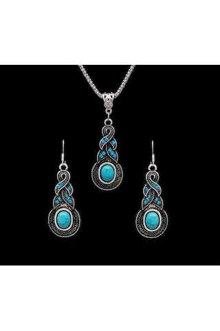 01Aa Zirkon Taşlı Otantik,Takı Seti, Yeni Yil Yilbasi Hediye Si