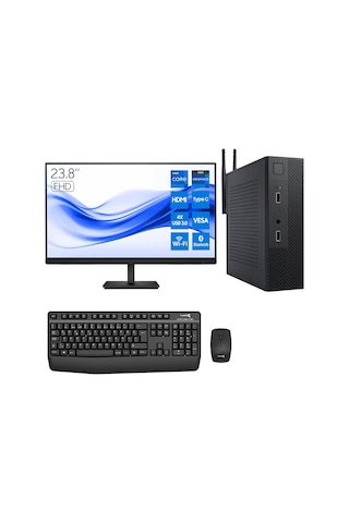 Turbox Mini-197 i7-6700 16 GB 256 GB SSD 23.8" W11P Mini Masaüstü Bilgisayar