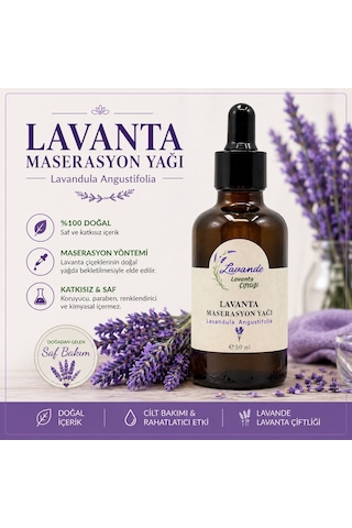 Lavande Lavanta Çiftliği Lavanta Maserasyon Masaj Yağı 50 ML
