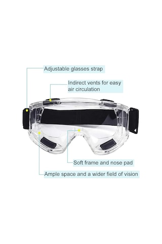 Güvenlik Gözlüğü Sıçrama Önleyici Toz Geçirmez Çalışma Çok Renkli