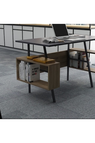 Ironi Çalışma Masası Antrasit Ceviz