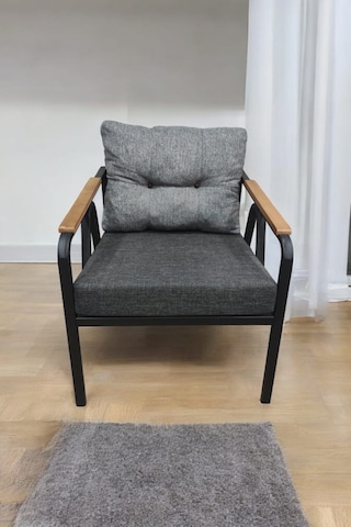 Pimango Pi Angel Demonte Metal Tekli Bahçe Mobilyası Gri - Antrasit 60 x 60 Antrasit  - Gri