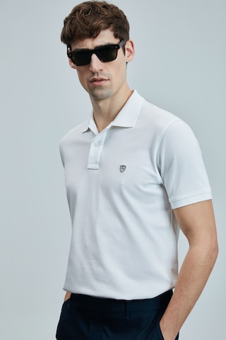 Lufian Erkek Laon Smart Polo T-shirt 111040206 Beyaz Beyaz