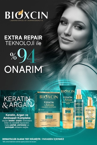 Bioxcin Keratin & Argan Onarıcı Saç Bakım Kremi 2 x 250 ML