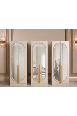 Carpı 2+2+2 6 Kapılı Dolap Bej