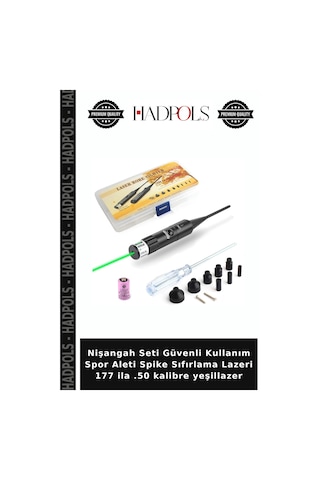 Nişangah Seti Güvenli Kullanım Spor Aleti Spike Sıfırlama Lazeri 177 İla .50 Kalibre Yeşillazer