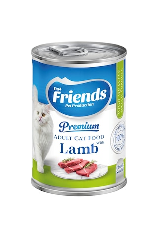 Premium Kuzu Etli Yetişkin Kedi Konservesi 400 Gr Yaş Mama