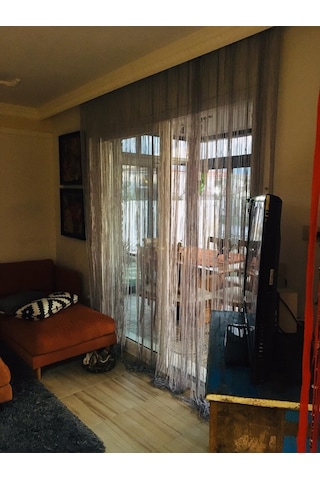 İp Model Gri Renk İp Perde 300 270 Cm - 2 Mm Şerit Gri