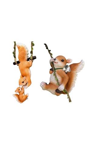 Yaratıcı Reçine Sincap Bahçe Dekorasyonu Ev Dış Mekan Aksesuarları Simüle Hayvan Süsleri Kolye Bahçe Minyatürlerianne Ve Çocuk Kare