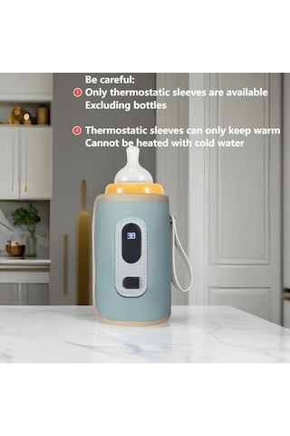 Willowhaven Gkkown Akıllı Usb Şişe Isıtıcı Gerçek Zamanlı Sıcaklık Göstergeli Taşınabilir Blue