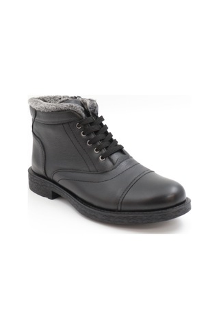 Nesilshoes Nesil Shoes Thrtrk 906 Siyah Hakiki Deri Kauçuk Taban Erkek Bot