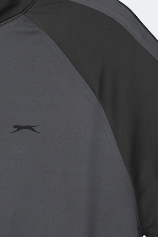 Slazenger Redora Erkek Dik Yaka Fermuarlı Koyu Gri Sweatshırt