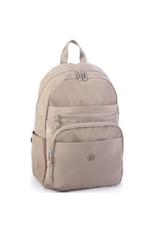 Nas Bag Unisex Büyük Boy Çok Gözlü Su Geçirmez Sırt Çantası Vizon