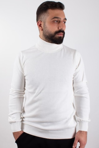 Twister 3623 Ekru Balıkçı Yaka Erkek Kazak Ekru