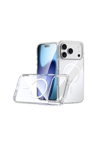 Nihcase Apple Uyumlu iPhone 17 Pro Max Kılıf Embos Magnetic Acrylic Tpu Kapak