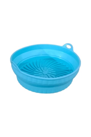 Katlanabilir Airfryer Pişirme Kabı Silikon Pişirme Seti 6 Litreye Kadar Tüm Cihazlara Uygun Turkuaz