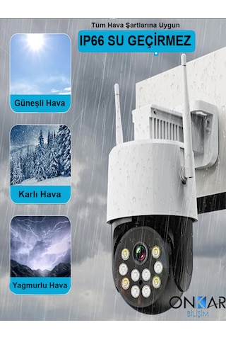 3mp Wifi Kablosuz Güvenlik Kamerası Hareketli Sesli Gece Renkli