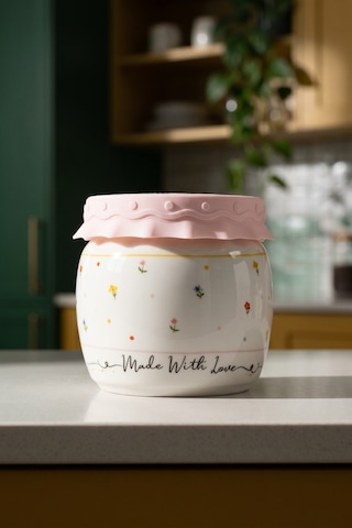 Made With Love Silikon Kapaklı Kavanoz - 300 Ml Renkli