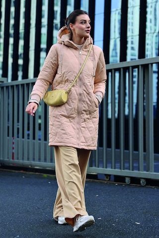 Gabria Kapşonlu Kadın Mont Bej