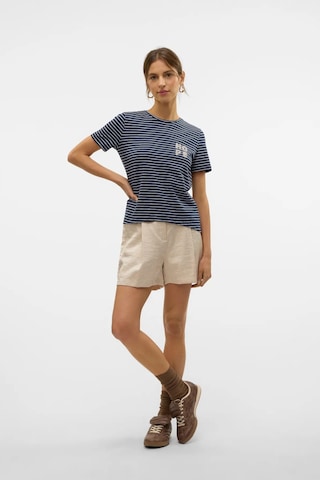 Vero Moda Kadın Vmsımone Kısa Kollu Pamuk T-shirt 10328170 Lacivert Lacivert