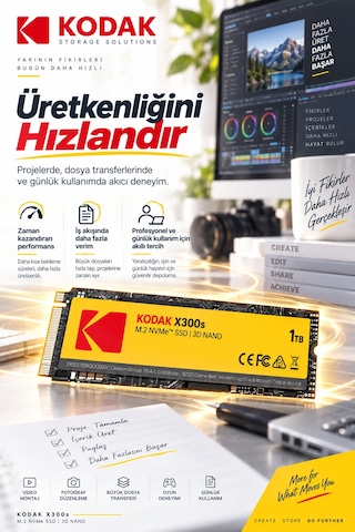 X300s 1tb M.2 Nvme Pcıe Gen3x4 2280 Ssd 2500 Mb/s Okuma 2000 Mb/s Yazma Hızlı Ssd