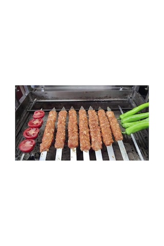 Mobilreyon, 15 Adet Adana Kebap Şiş, 50 Cm, Galvanizli Sac Demir Kıyma Şiş