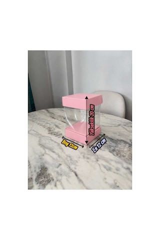 Asetat Hediye Kutusu Katlanabilir-pratik Kurulum Toz Pembe 12 12 20cm 1adet 1