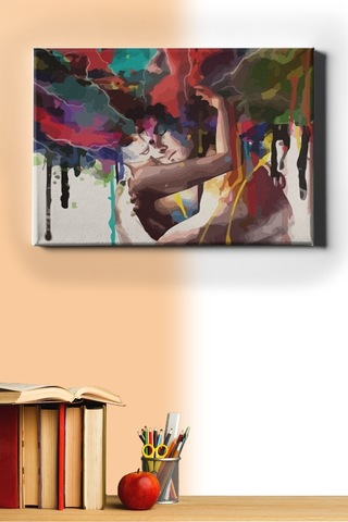 Webstyle Sayılarla Boyama Seti Kasnaklı Aşk-ı Derun 40 X 50 Cm