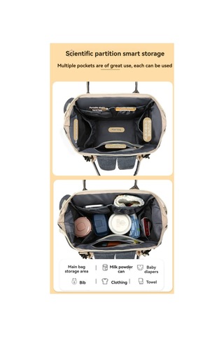 Hangfox Erkek- Kadın Kullanıma Uygun Sıcaklık Saklama Özelliği İle Bebek Çanta, Stroller Askısı Ve Usb Şarj Portu, Su Geçirmez Nilon Malzeme, Siyah Siyah