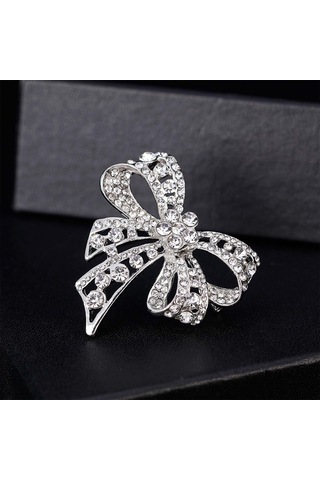 Kristal Rhinestone Yay Broş Pimi Damlama Yağ Bowknot Broş Rozeti Pin Mücevher Yapımı Giysileri Çantaları Malzemeleri Çok Renkli