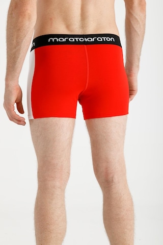Maraton Sportswear Ekstra Slim Erkek Düz Paça Basic Kırmızı Boxer 20395-Kırmızı