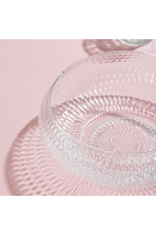 Porsima 4319 Rustik El Yapımı Büyük Boy Cam Salata Kasesi 26cm Şe