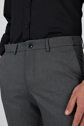 İmza Siyah Filafil Yan Cep Açık Paça Slim Fit Ayarlanabilir Kemer Pantolon 1003250123 Siyah