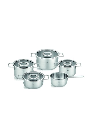 Fissler Pure Collection 9 Parça Cam Kapak Çelik Tencere Seti