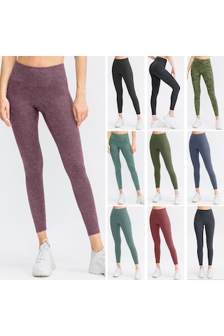 Skycity Kadınlar İçin Yüksek Bel Rahat Yoga Taytı - Nefes Alabilen, Esnek Ve Hızlı Kuruyan Spor Tights Açık Gri