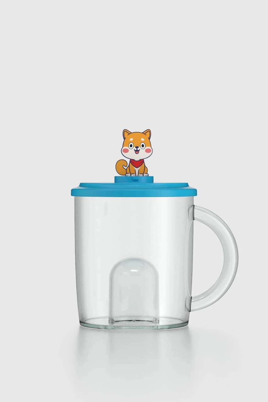 Renga Joy Kedi Figürlü 250 Ml Kulplu Tritan Bardak 222053 Mavi Mavi
