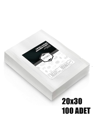 Vı'orıo 20x30 Tırtıklı Vakum Makinesi Poşeti 100 Adet