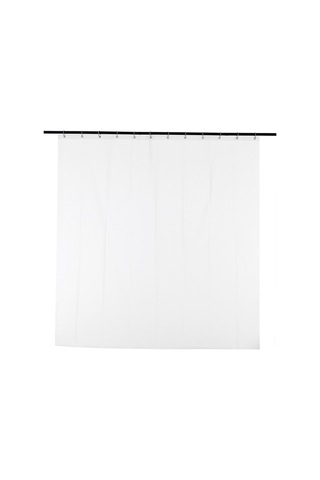 Monyee Mat Beyaz Peva Duş Perdesi 180x180cm - Su Geçirmez, Çürümeye Dayanıklı, 12 Adet Kanca İle Ev/ Otel İçin Beyaz