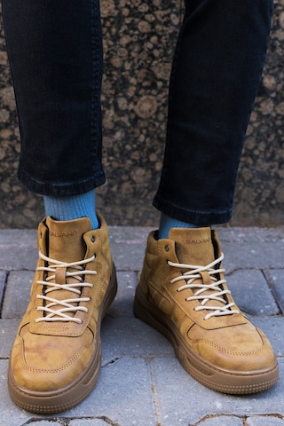 Salvano Merrıck Hı 3pr Camel Erkek High Sneaker 000000000101482853 Kahverengi