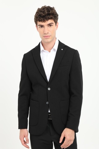 Dufy Erkek Slim Fit Mono Yaka Siyah Ceket-25970