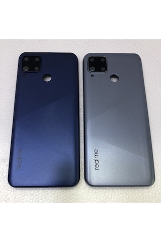 Realme C15 Rmx2180 Kasa Arka Kapak Pil Kapağı - Mavi