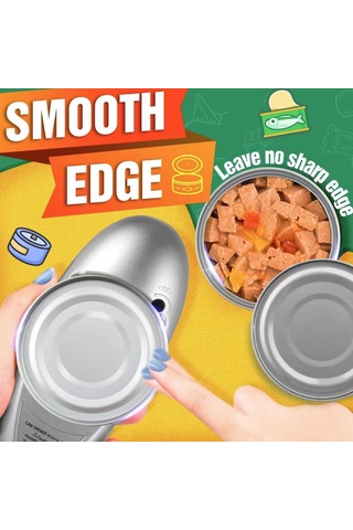 Kosona Ev Kullanıma Uygun Otomatik Metal Açıcı - 2024 Yeni Nesil Kolay Kullanım Silver N Tipi Kavanoz Açıcı Gümüş