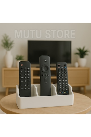 3 Bölmeli Universal Kumanda Koyma Kutusu - Kumandalık - Düzenleyici - Organizer