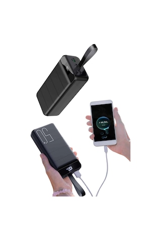 Taşınabilir Powerbank 50.000 Mah 4 Girişli Hızlı Şarj Led Göstergeli Fenerli Şarj Krgltgsybzengmyz0at Çok Renkli