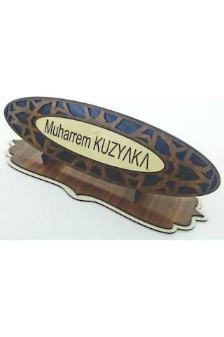 Dekoratif Ahşap Özel Ahşap Masa Üstü İsimlik