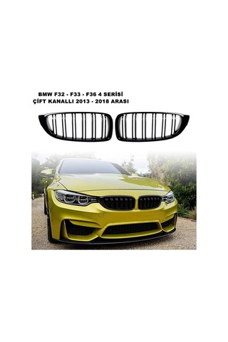 Bmw F33 4 Serisi M4 Ön Panjur Izgara Böbrek Çift Kanal Piano Black