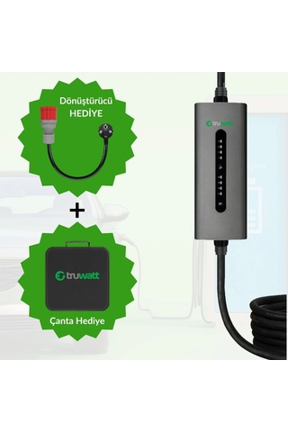 Truwatt 5 Metre 22kw Taşınabilir Elektrikli Araç Şarj Aleti