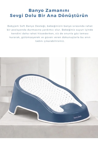 Babyjem Soft Banyo Desteği Bebek Yıkama Yardımcısı İndigo Mavi Çok Renkli